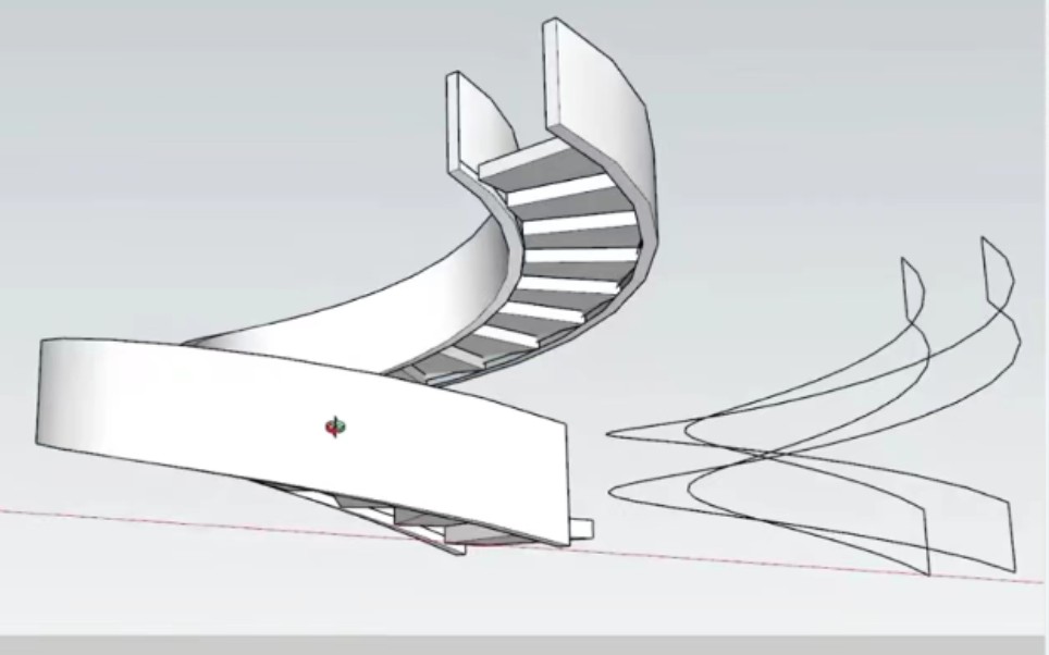 [图]Sketchup草图大师初学者我的第五课：5种方法画旋转楼梯