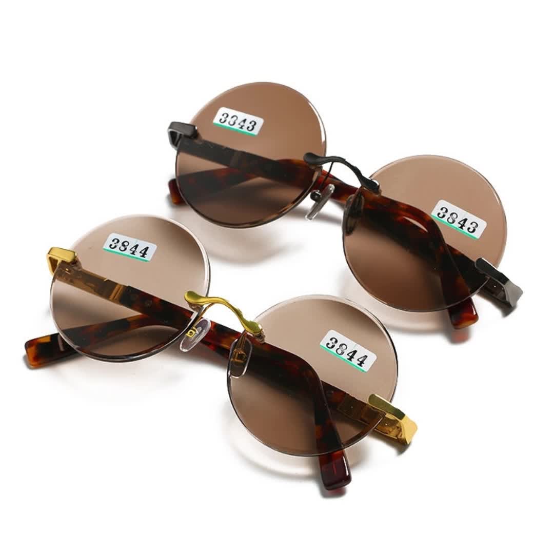 东海天然水晶眼镜小圆石头镜复古圆石头镜太阳镜护目镜清凉圆形4607