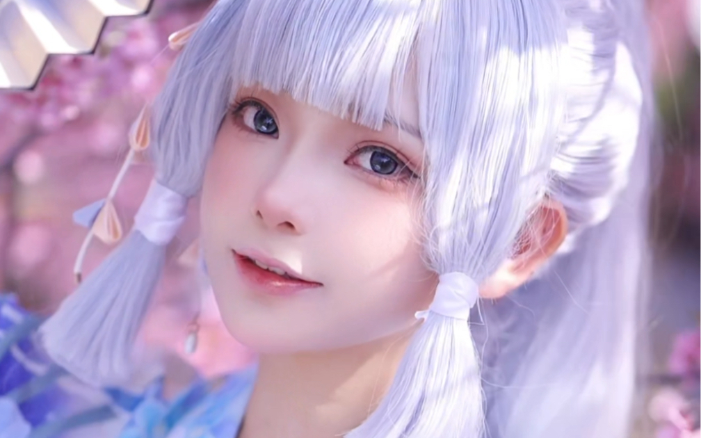 【团宝】和绫华一起赏樱吧 | 神里绫华cos-是团宝吖-是团宝吖-哔哩哔哩视频