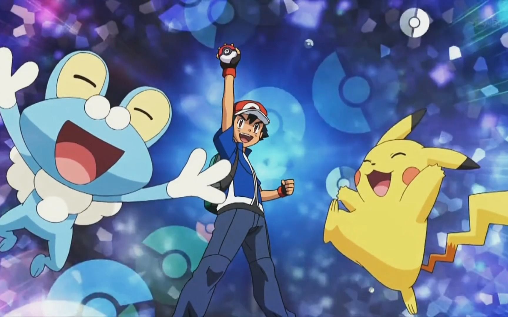 【宝可梦】小智收服呱呱泡蛙后第一次默契配合收服到小箭雀