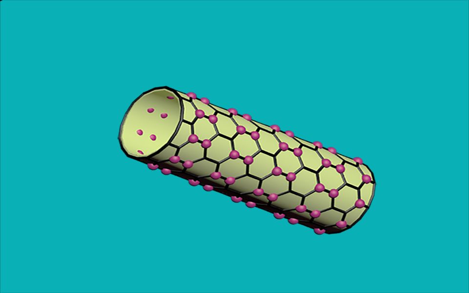 3dmax-科研绘图-负载小球的纳米柱