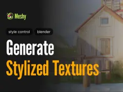 Descargar video: Blender + AI 快速搭建 3D 动画场景，解锁 Meshy 文生贴图新玩法！