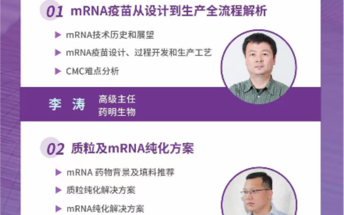 mRNA规模化生产01 mRNA疫苗从设计到生产全流程解析;/ 02 质粒及mRNA纯化方案;哔哩哔哩bilibili