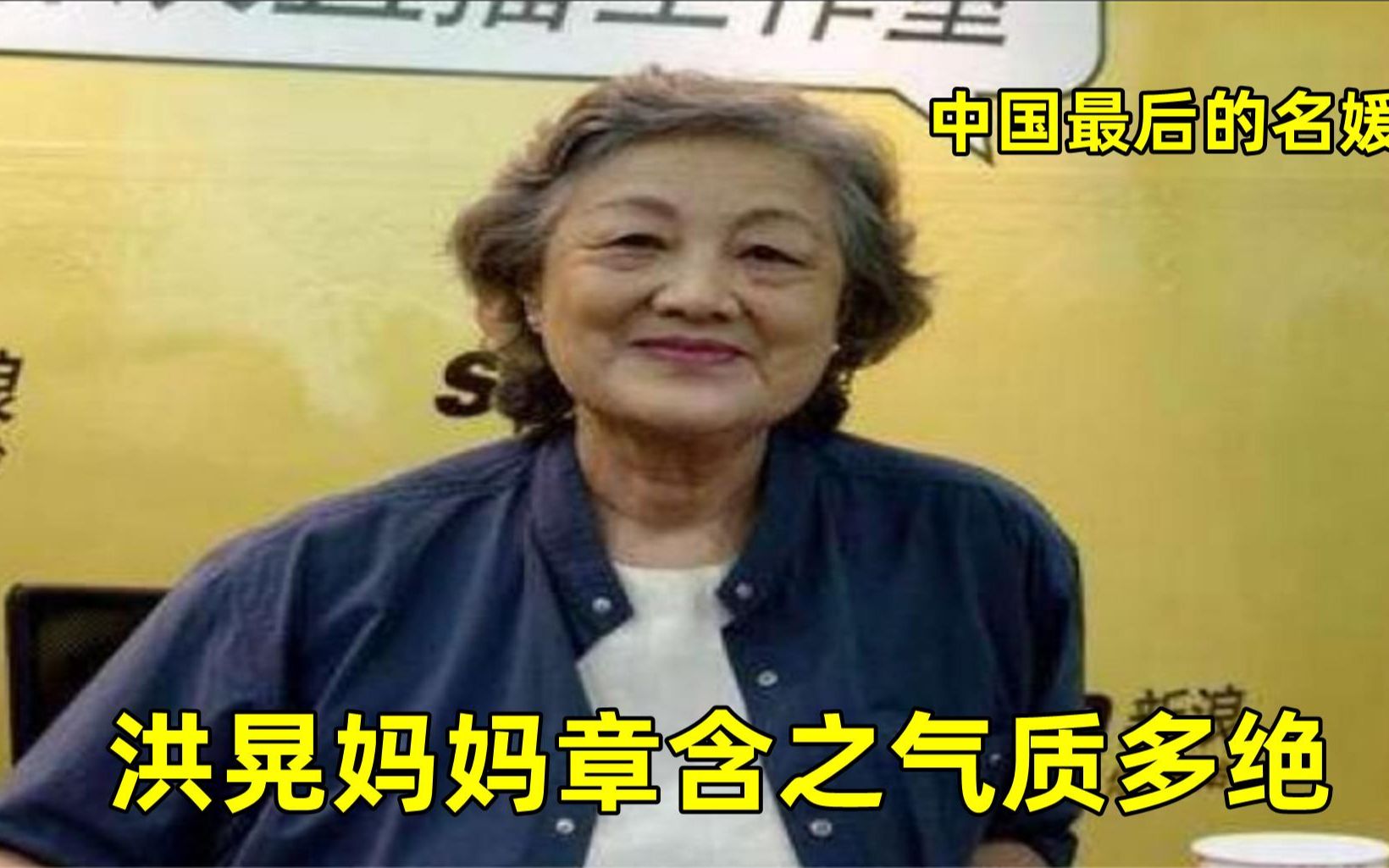 洪晃妈妈章含之气质多绝?接受采访中气质儒雅大方,不愧了名媛!哔哩哔哩bilibili