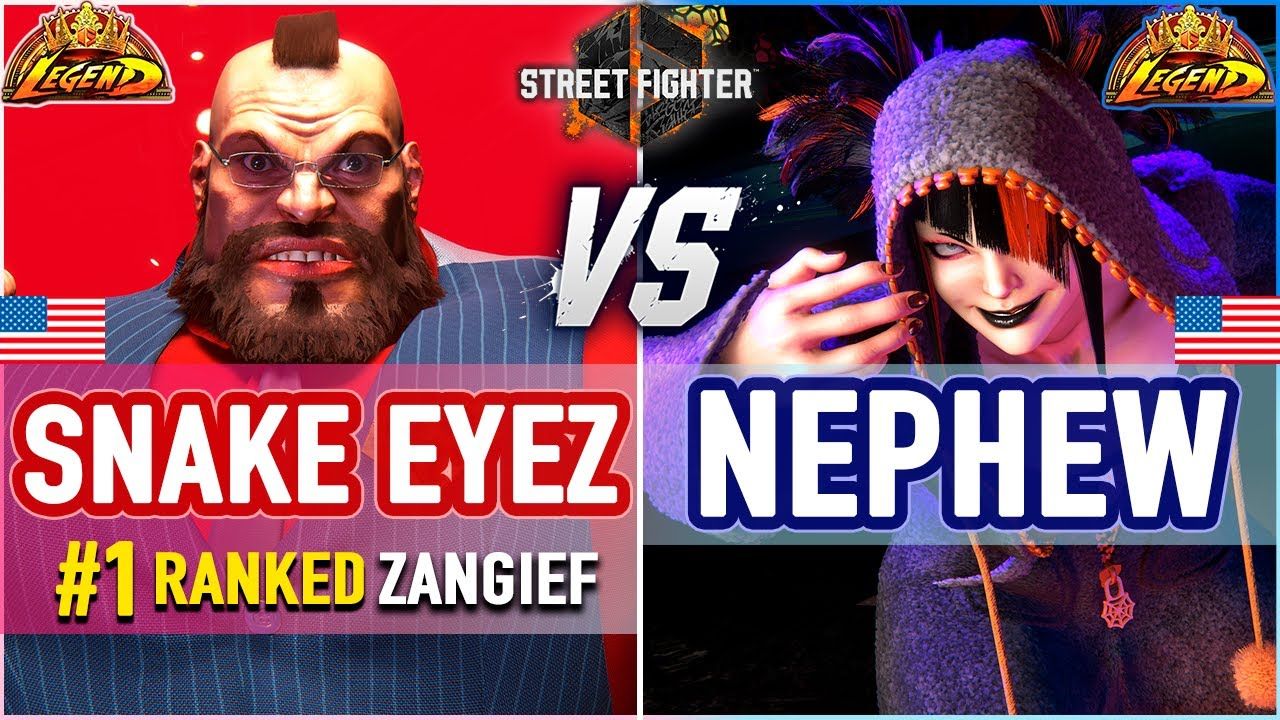 街霸6高分录像 snake eyez蛇眼 (桑吉尔夫) vs nephew侄子 (蛛俐)