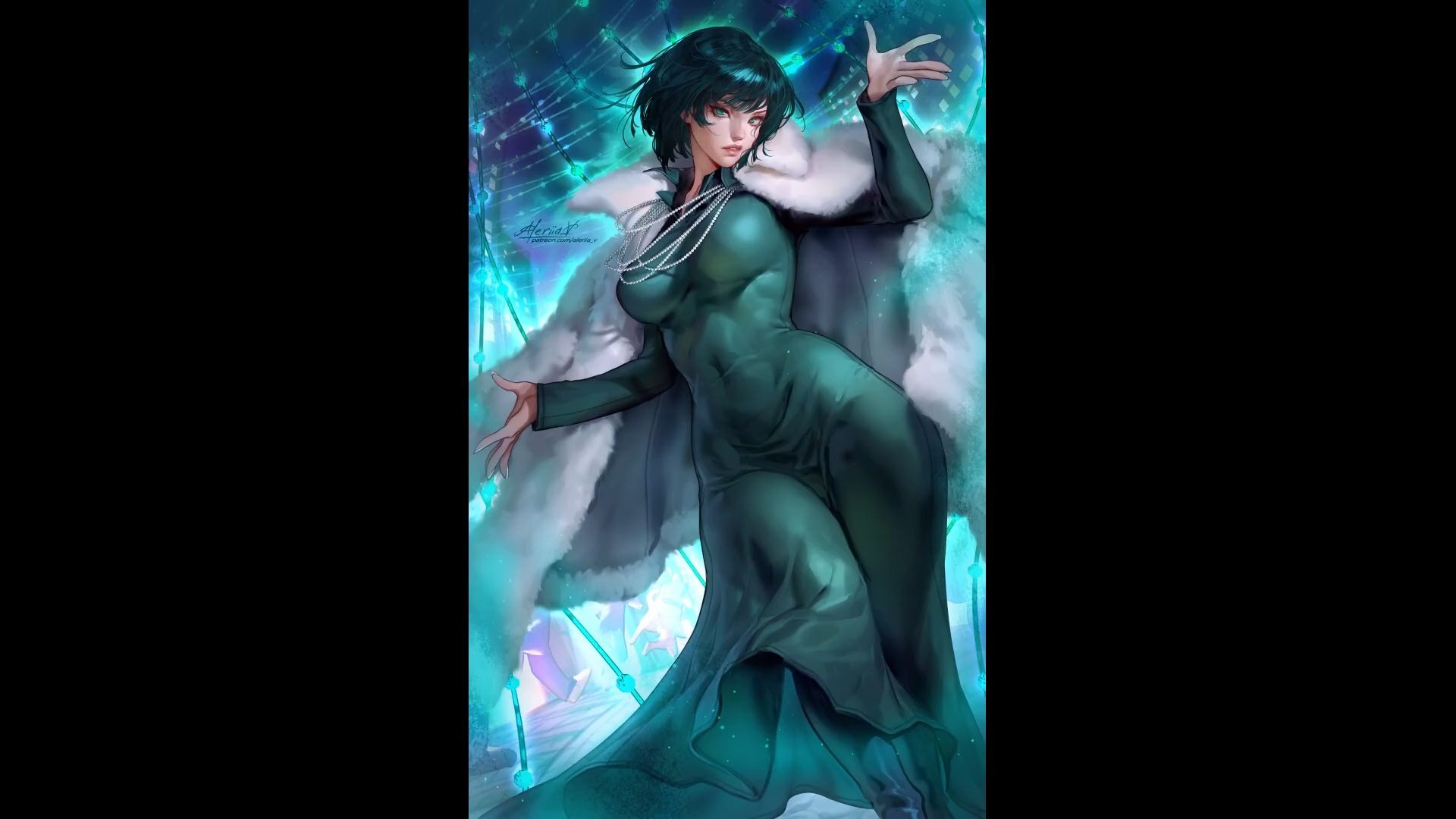 一拳超人地狱的吹雪角色插画速涂绘画过程 aleriia v