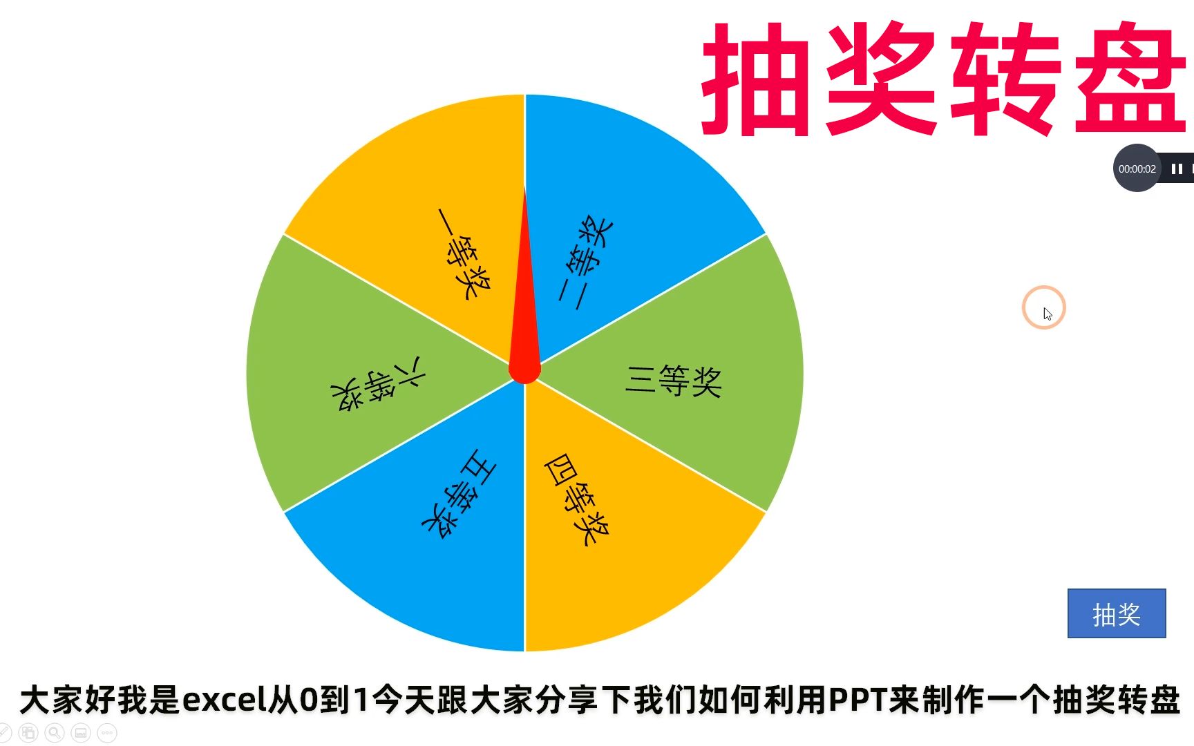 制作抽奖大转盘,你不会,同事用PPT轻松搞定,升值的怎么会是你?哔哩哔哩bilibili