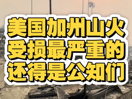 美国加州山火虽然把普通百姓的房子烧没了,但美国政府贴心的为百姓保留了贷款,这也是这场大火中暖心的一幕哔哩哔哩bilibili