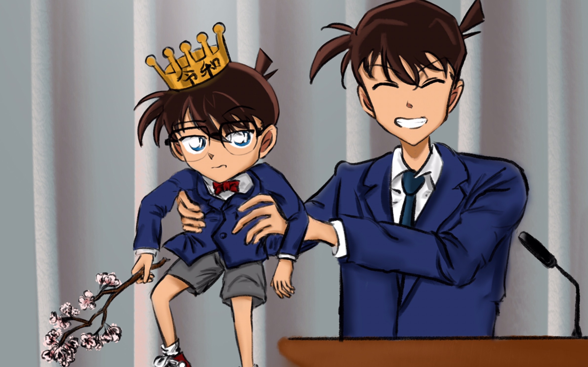 【procreature绘画过程】令和年代的福尔摩斯工藤新一初生贺!