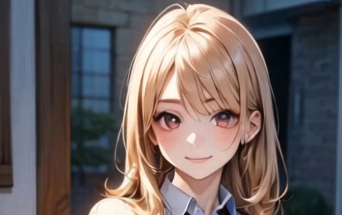 二次元美女像你挥手