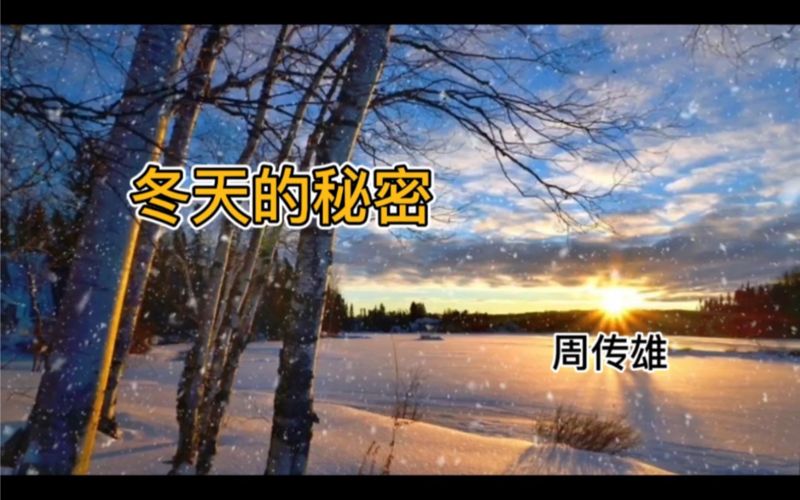 [图]《冬天的秘密》周传雄 把心意藏在白雪里～