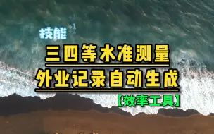 下载视频: 三四等水准测量外业记录自动生成