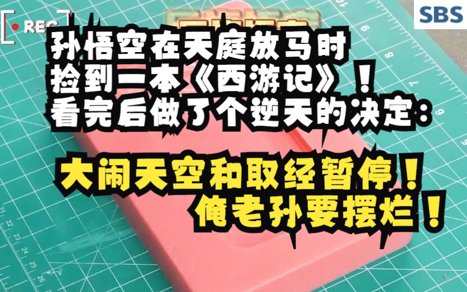 [图]孙悟空在天庭放马时捡到一本《西游记》！看完后做了个逆天的决定：大闹天空和取经暂停！俺老孙要摆烂！