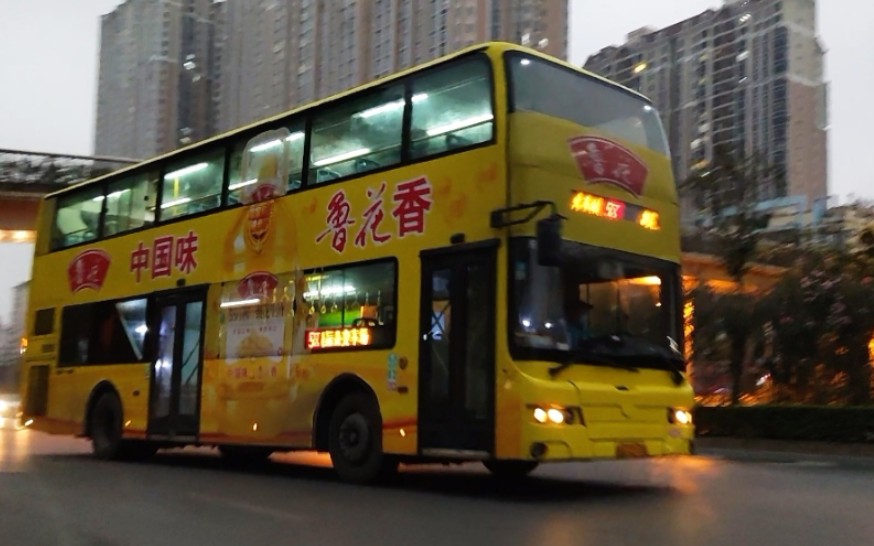 【手持】[纪念已逝去的双层]南宁公交5路区间金旅双层(白沙壮锦路口