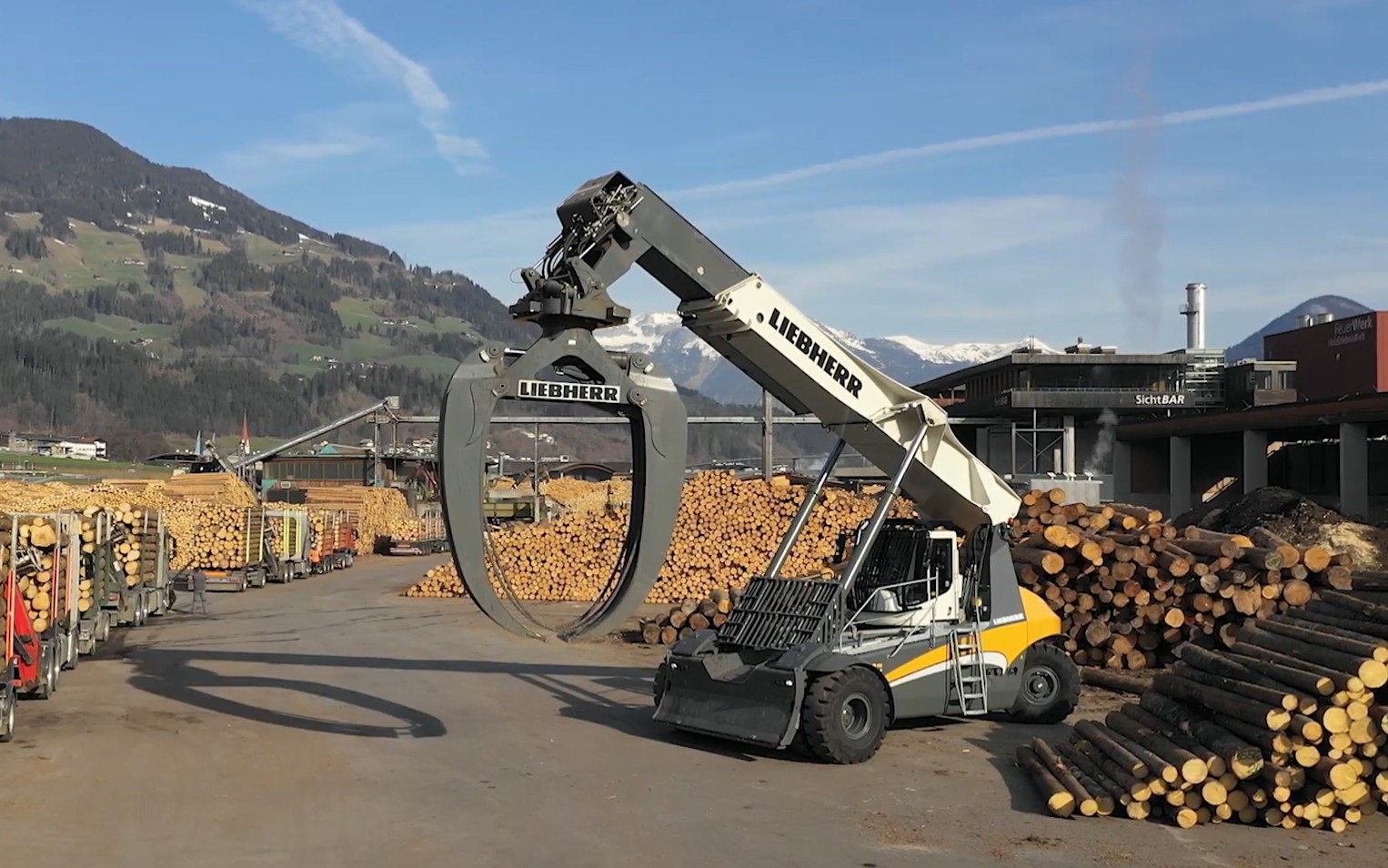 利勃海尔lrs木材装卸机:高效的原木装卸