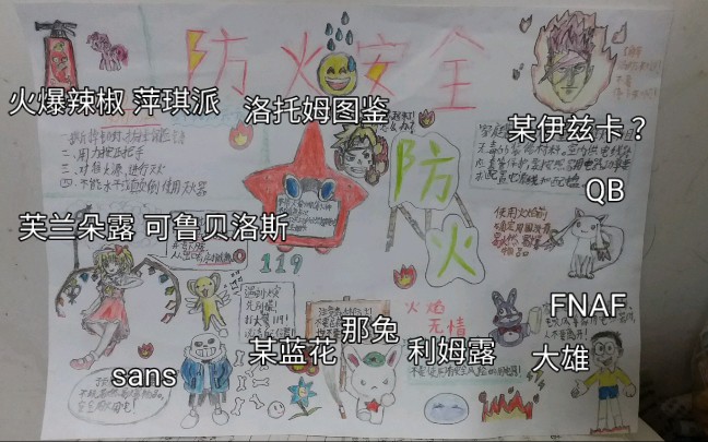 某张要素逐渐变多的小学生缝合手抄报哔哩哔哩bilibili