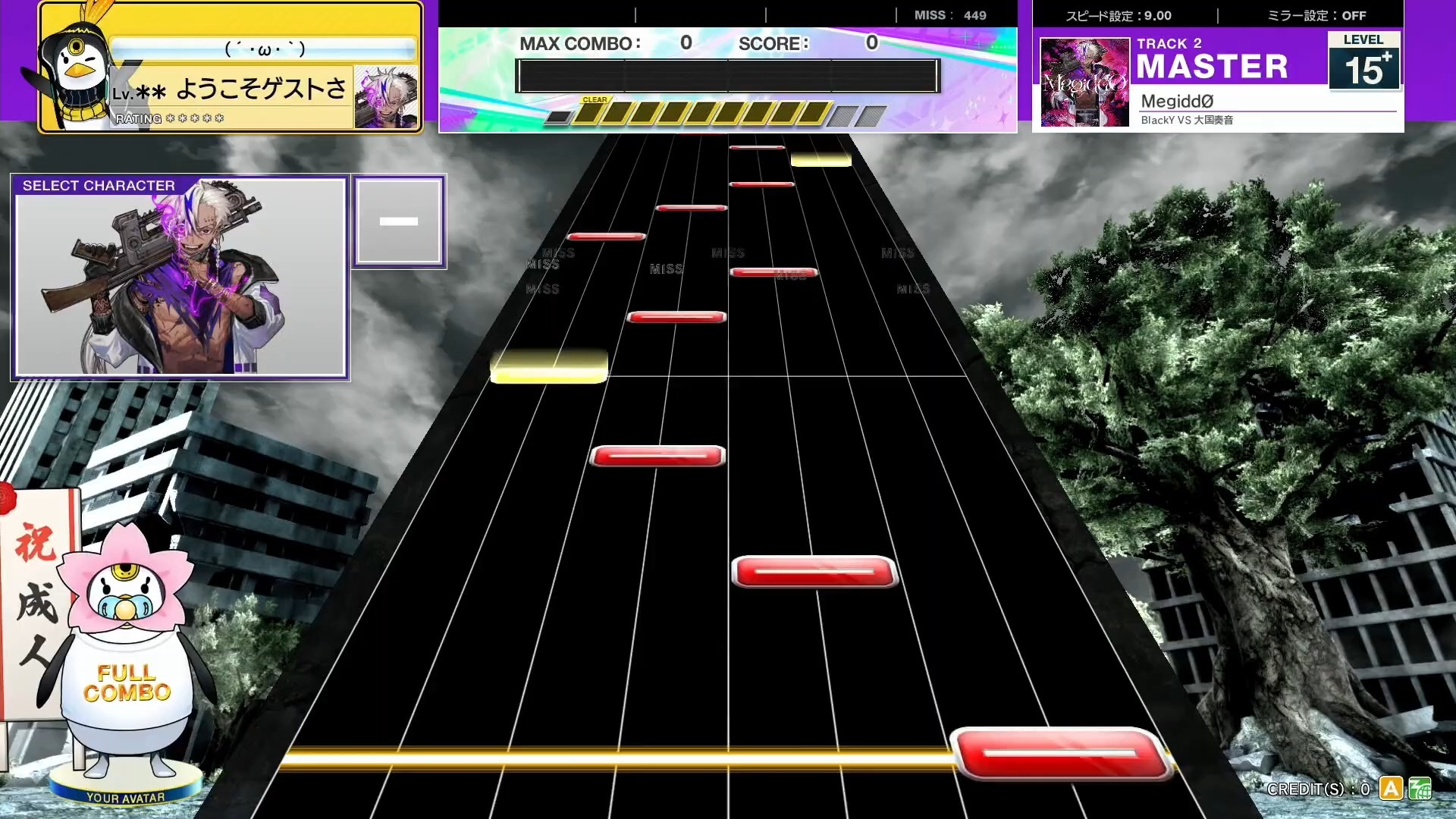 【CHUNITHM/中二节奏】谱面确认 MegiddØ [MASTER 15+] (流速9.0)
