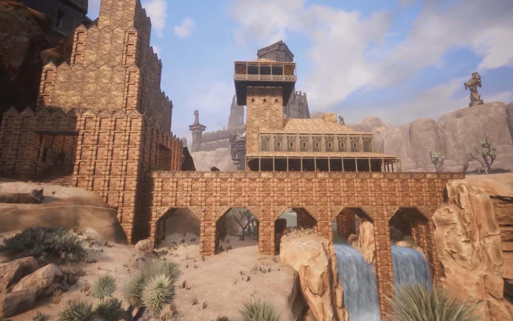 [图]【Conan Exiles】 在瀑布上建造一座基地