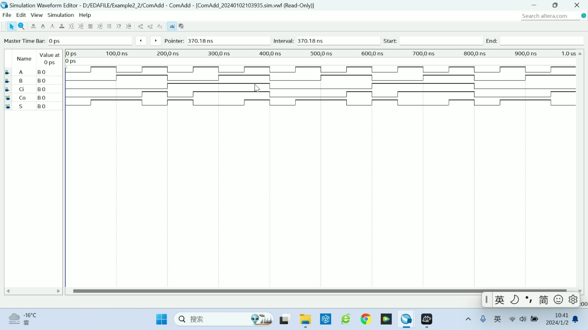 Quartus软件全加器的仿真哔哩哔哩bilibili