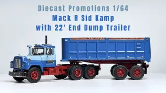 Tải video: 【1/64美式重卡】DCP 马克R型 配22英尺尾部翻斗挂 Sid Kamp建筑工程公司