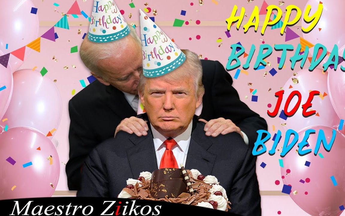 [图]【中英字幕】川普为乔·拜登唱生日快乐歌 Donald Trump Sings Happy Birthday To Joe Biden