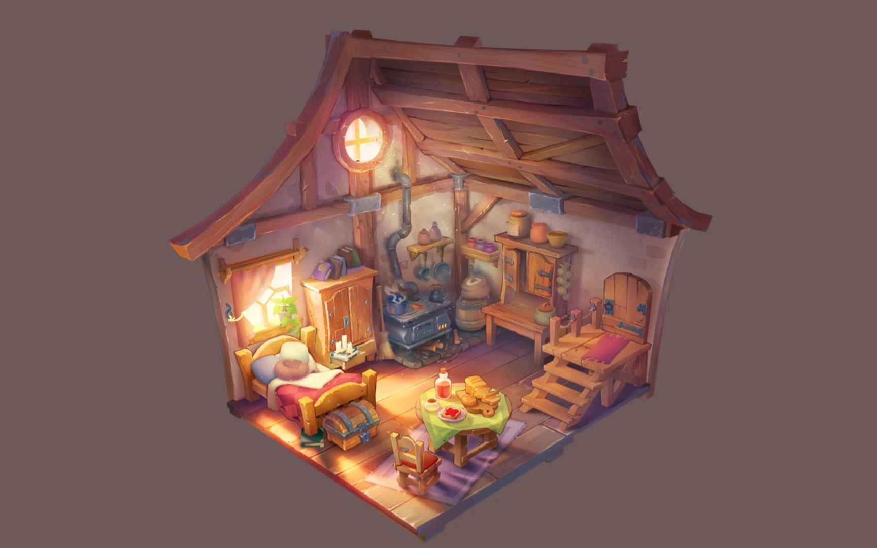 【3dmax场景建模】一组温馨的室内场景模型制作,从拉box详细教学布线