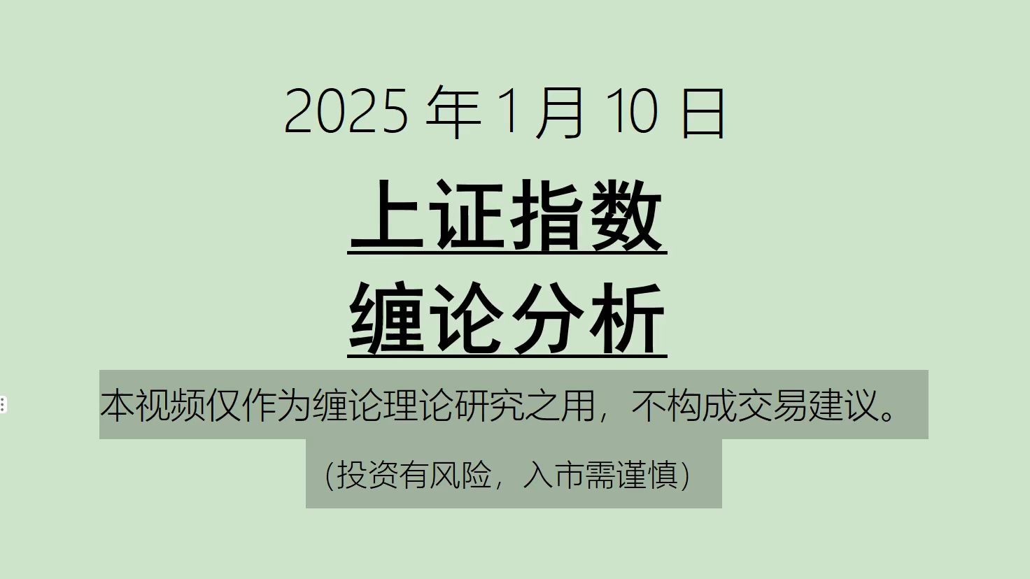 [图]《2025-1-10上证指数之缠论分析》