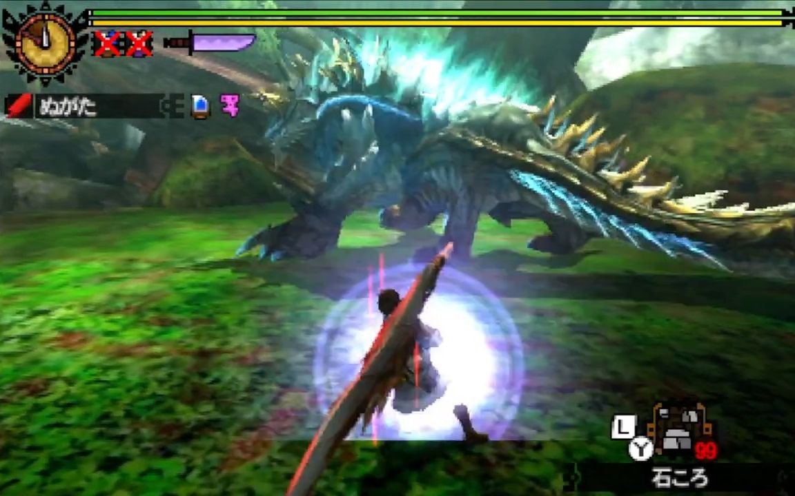 【转】【MH4G】06'34＂53 Lv140 雷狼龙 生产大剑 素材大剑 千刃大剑 无火 怪物猎人4G怪物猎人