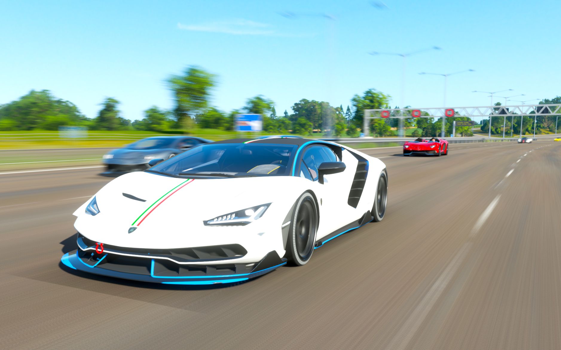 极限竞速地平线4歌利亚环岛跑图兰博基尼centenariolp7704百年牛