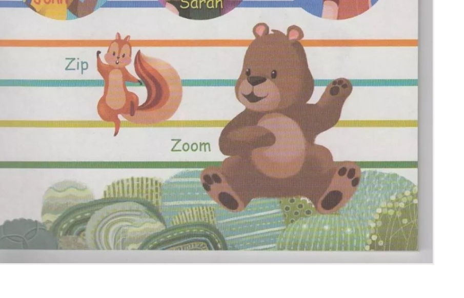 英语书中Zoom熊简笔画图片