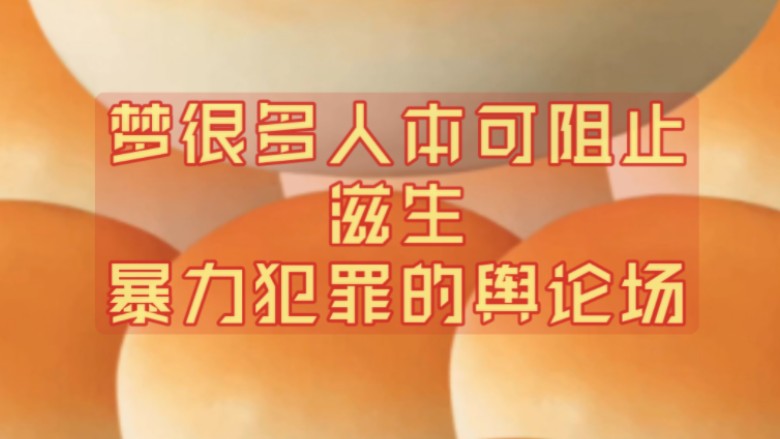 梦最易滋生暴力犯罪事件的互联网舆论环境(梦境简述)哔哩哔哩bilibili