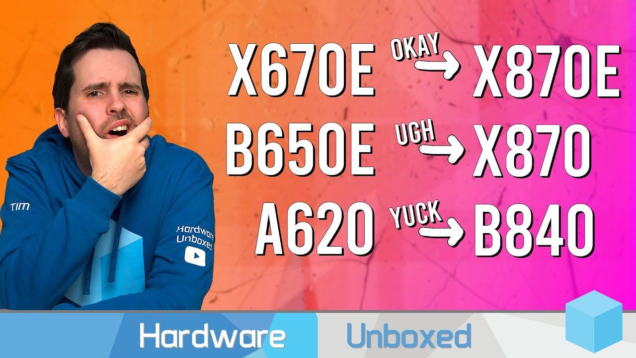 【中配】AM5 芯片组一团糟  X870E、X670E、X870、B650、B850、B840、A620【 Hardware Unboxed】哔哩哔哩bilibili