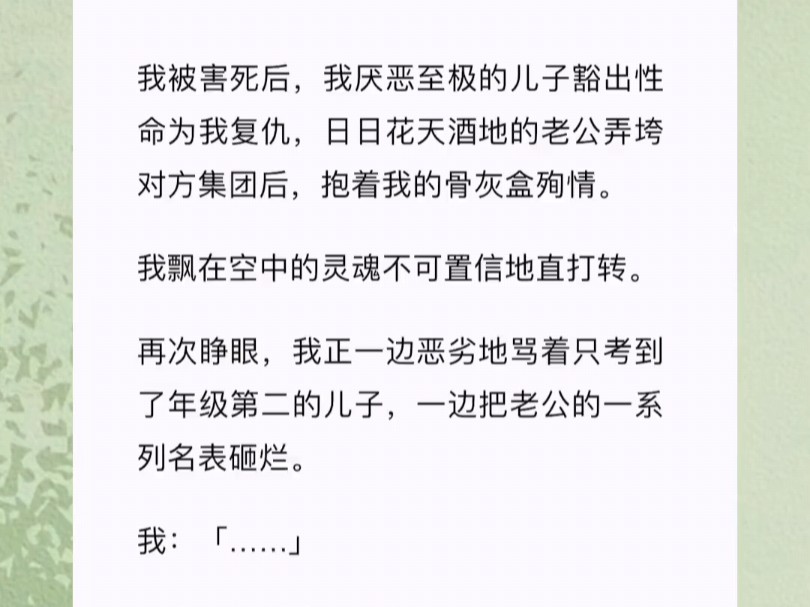 我被害~后,我厌恶至极的儿子豁出性命为我复仇,日日花天酒地的老公弄垮对方集团后,抱着我的骨灰盒殉情!!!!哔哩哔哩bilibili