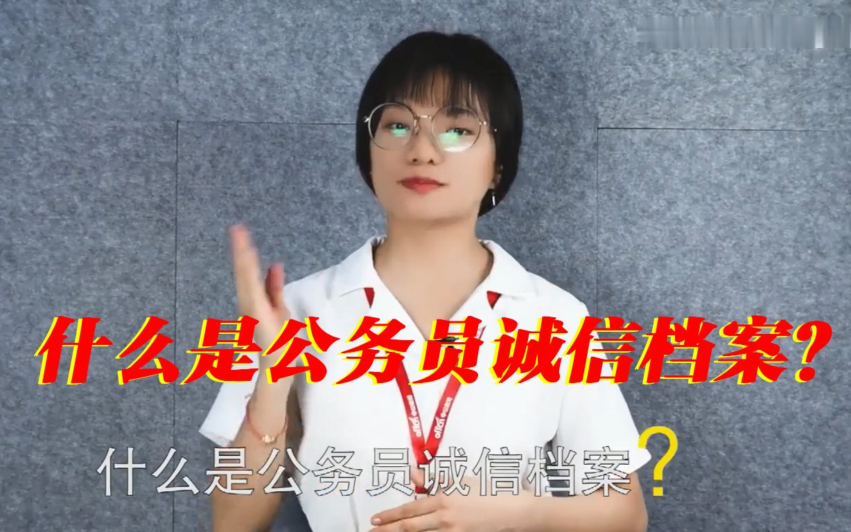 什么是公务员诚信档案?哔哩哔哩bilibili