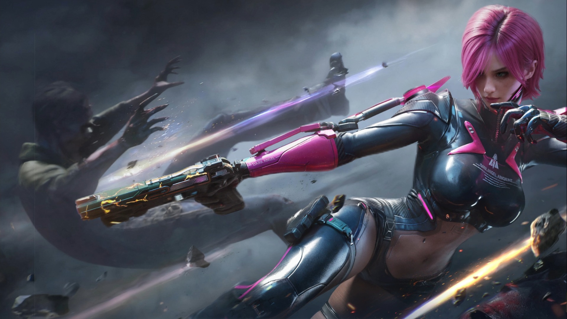 4k高清壁纸【逆战未来】黑暗天使动态无水印logo