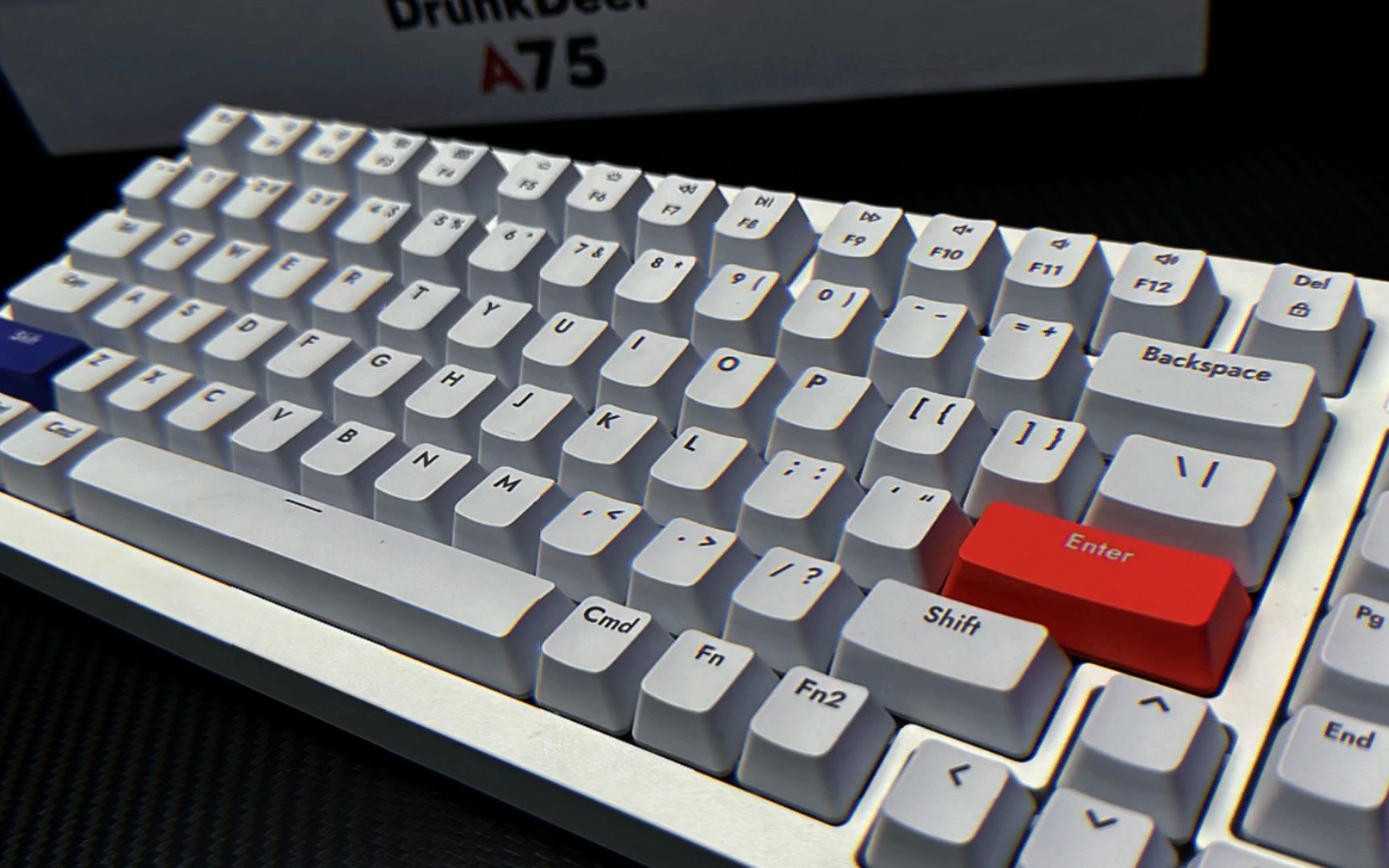 drunkdeer醉鹿a75磁轴键盘,白色abs款键帽键盘,追求手感的人的最佳