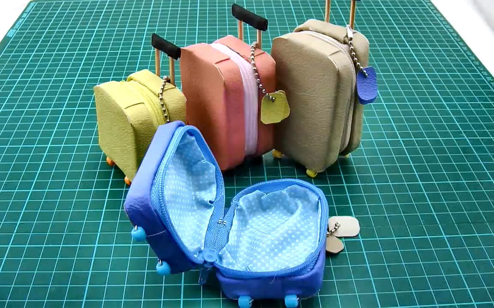 创意皮艺手工教程——皮艺迷你旅行箱制作教程