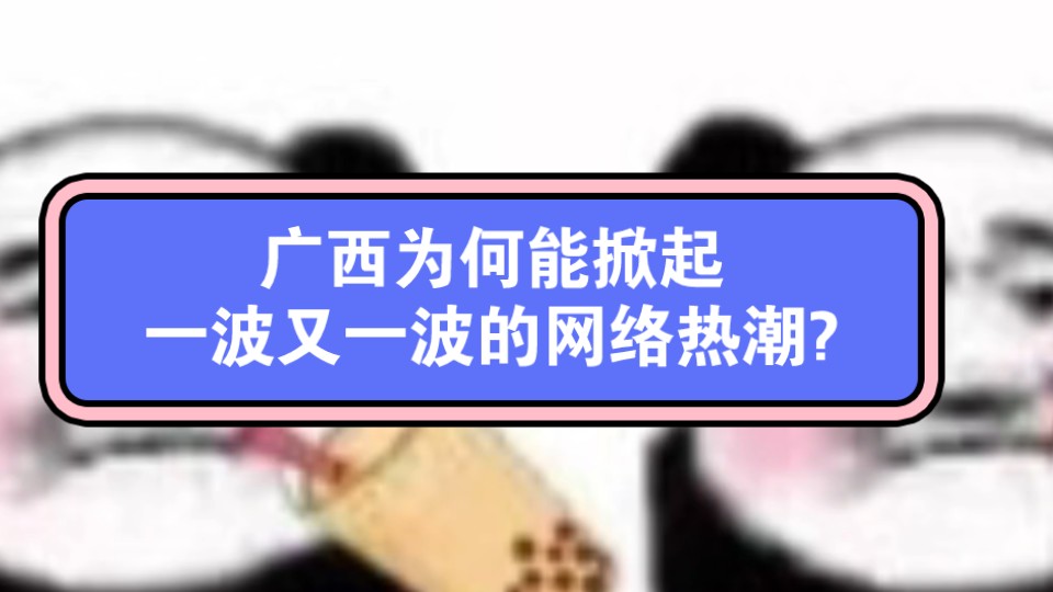 广西为何能掀起一波又一波的网络热潮?哔哩哔哩bilibili