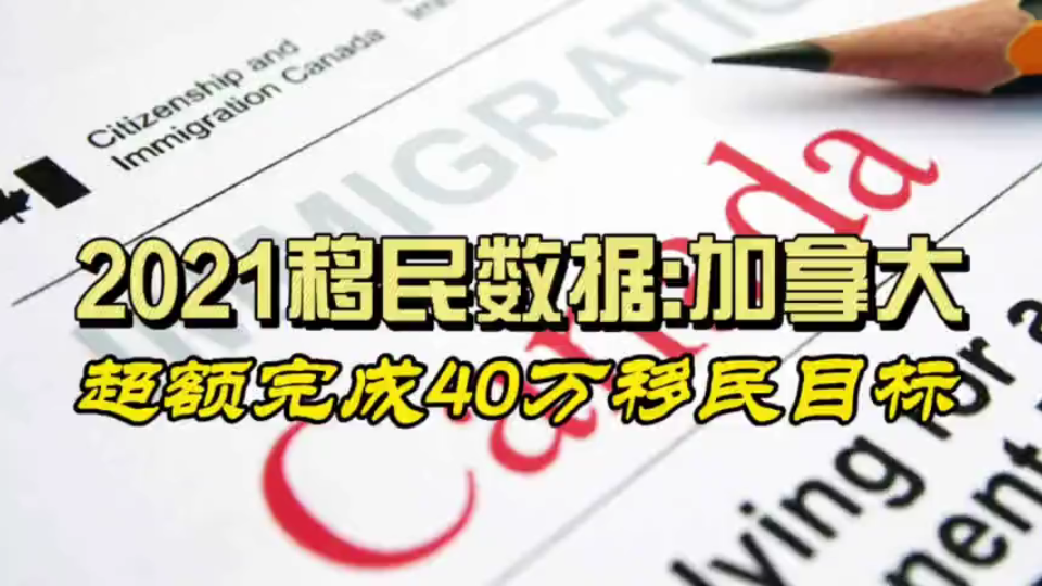 [图]2021移民数据盘点——加拿大篇：超额完成40万移民目标