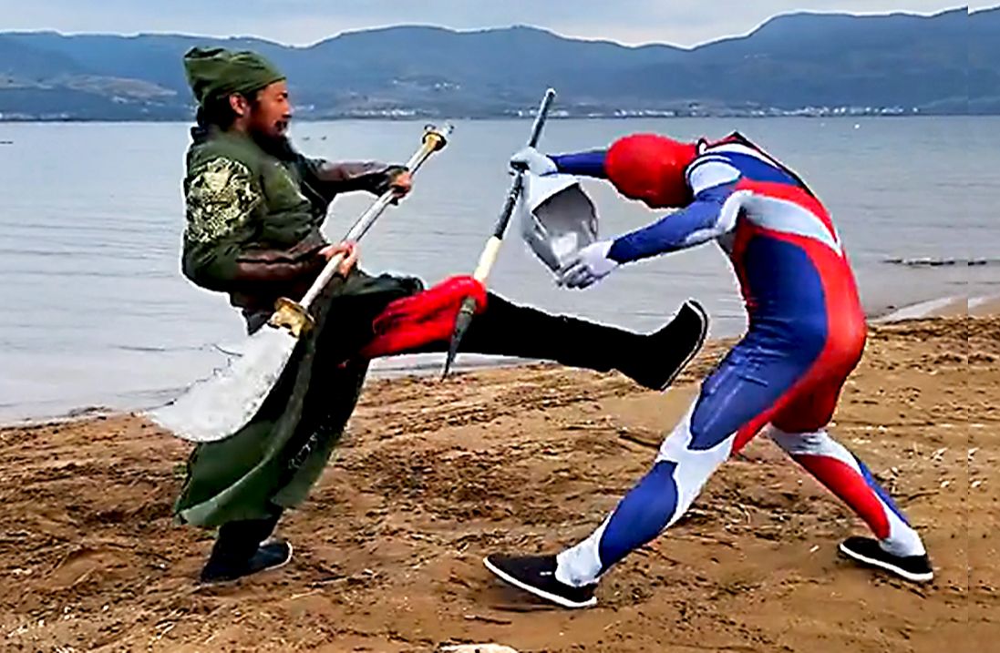 关羽温酒斩迪迦,单刀赴会哥斯拉