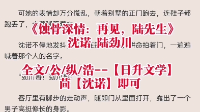 [图]今日优质小说推荐《蚀骨深情：再见，陆先生》沈诺陆劲川全章节小说已完结