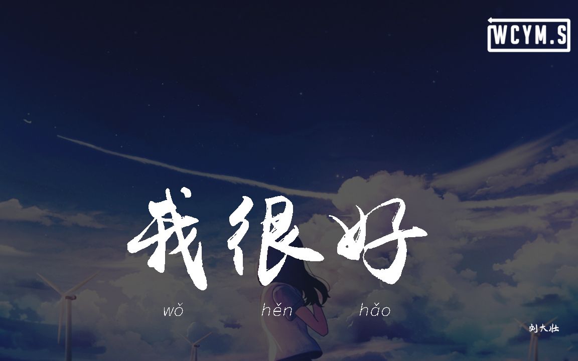 刘大壮我很好吉他版我很好只是偶尔遗憾会从眼里掉动态歌词pīnyīn