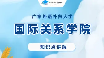 【知识讲解】24广外国际关系学院考研-政治斗争