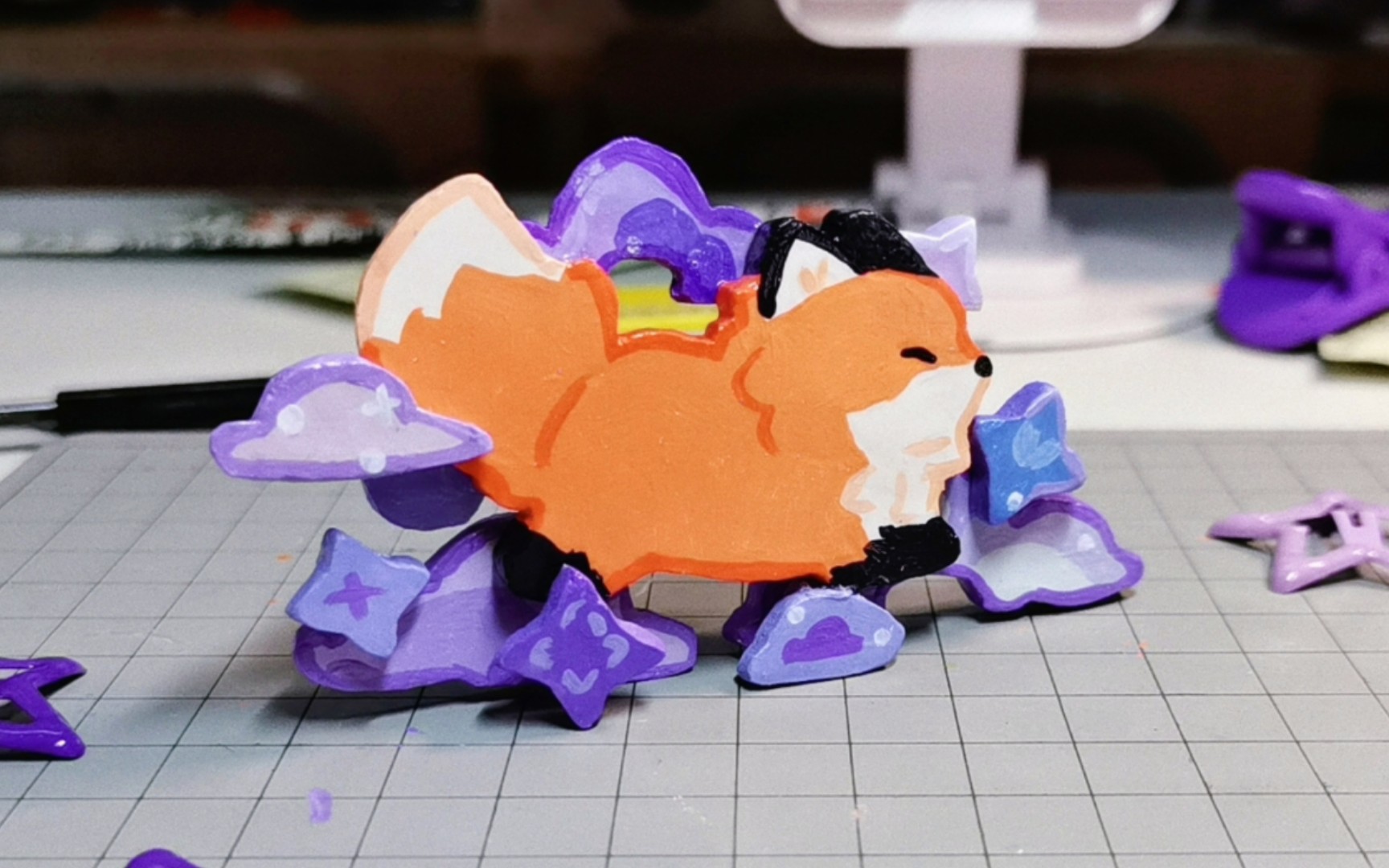 【石塑粘土 l 过程】狐狐摆件