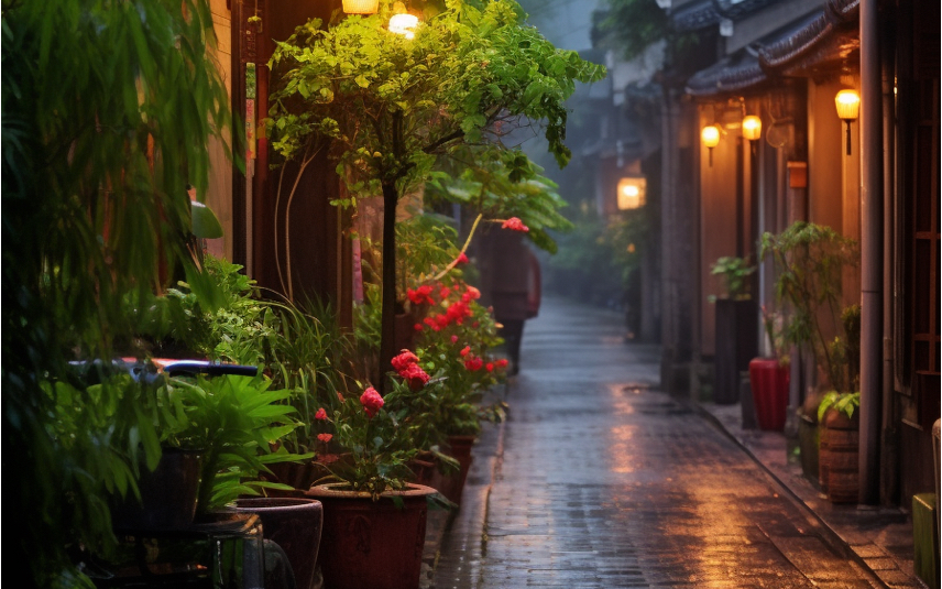 【冥想自循环】细雨绵绵,江南古镇的巷子