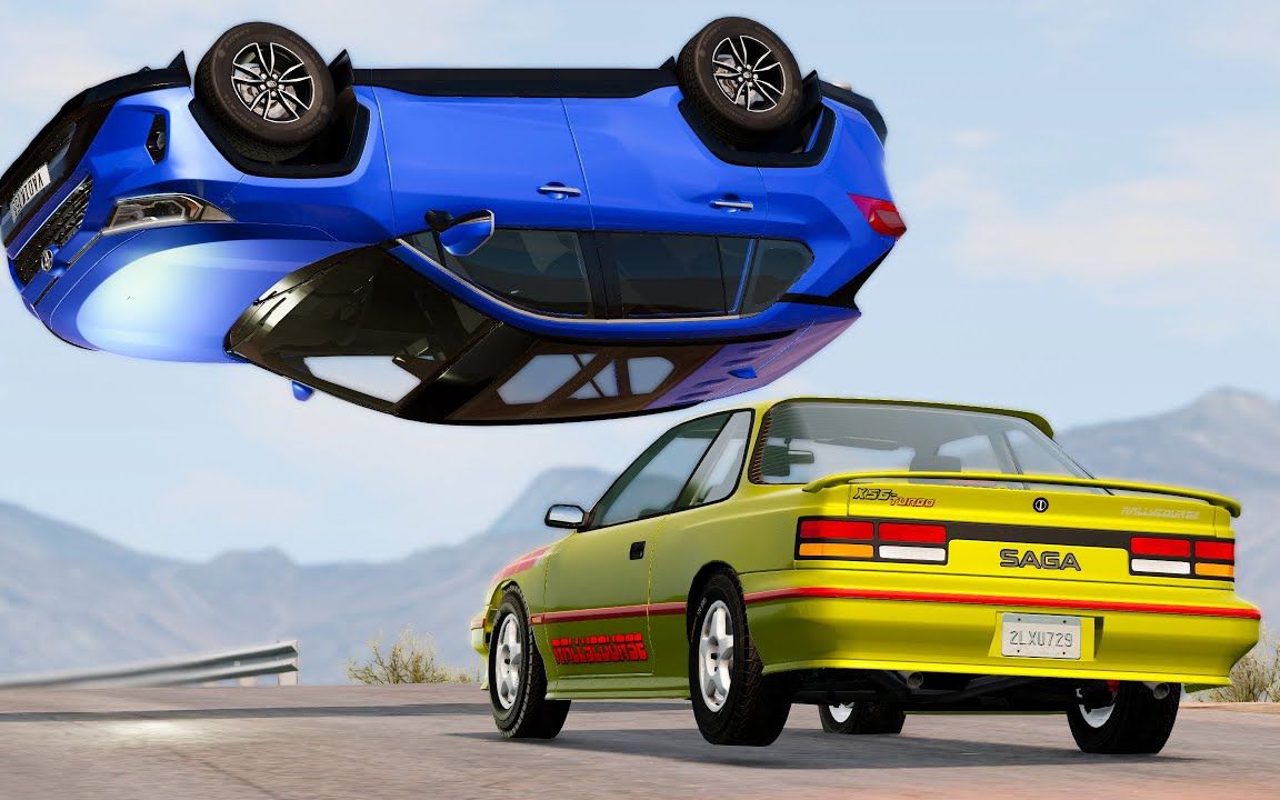 beamng drive - 失控翻车事故 #31_单机游戏热门视频