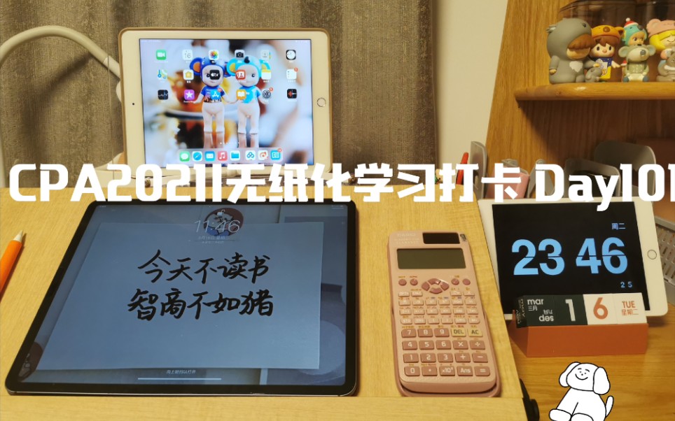 CPA2021|无纸化学习打卡 Day101|上海最好的素菜馆吃什么|Study with me|ipad生产力|vlog哔哩哔哩bilibili