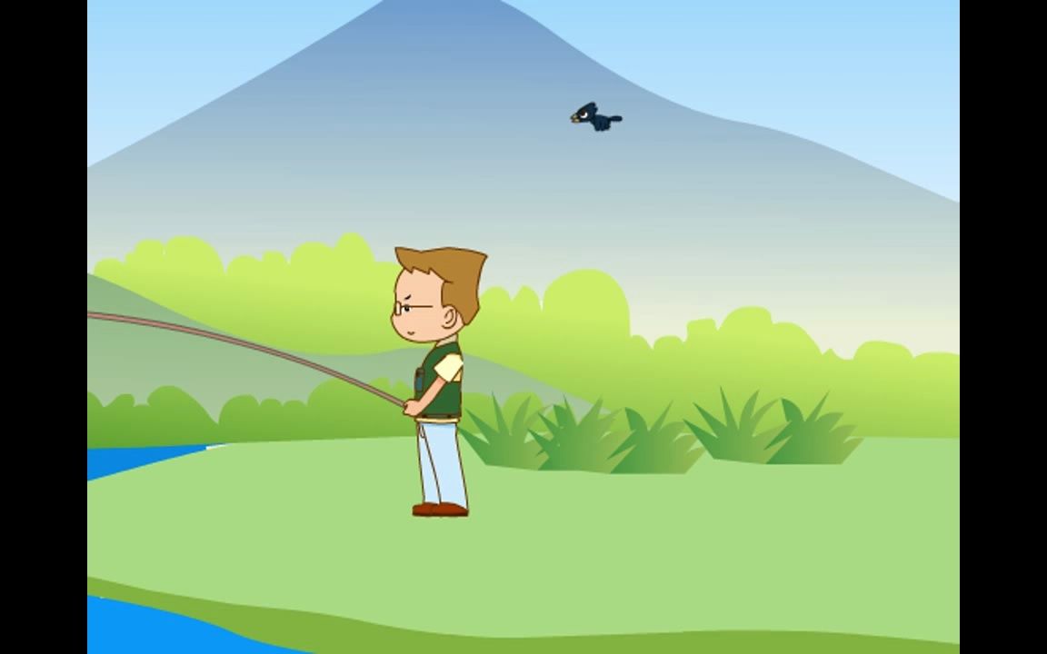 flash动画作业第二次-公益动画048人与自然和谐相处动画13秒原件an及