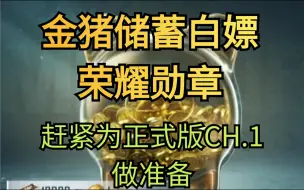 下载视频: 金猪储蓄白嫖荣耀徽章，为CH.1开荒做准备