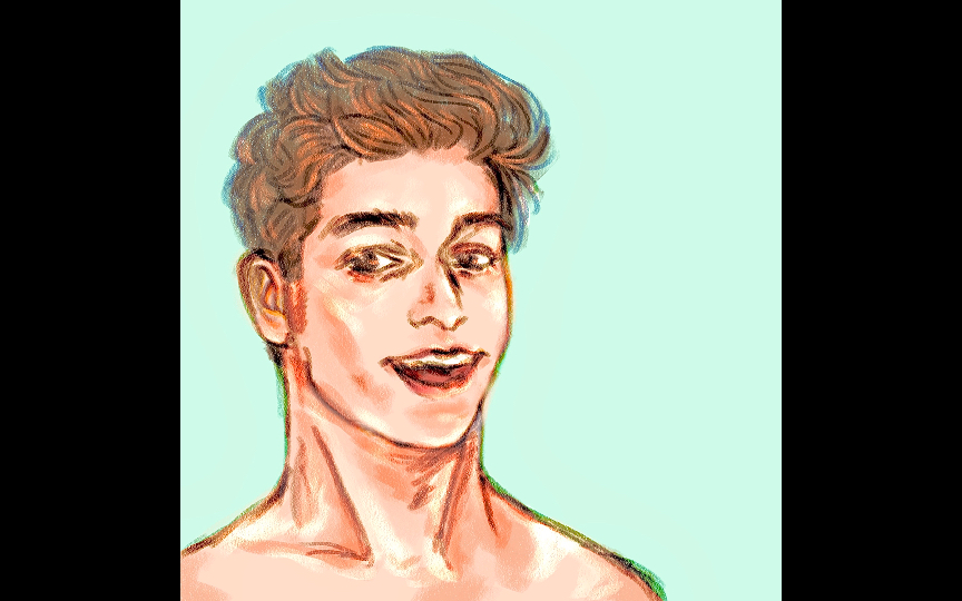 【绘画过程】欧美男青年头像